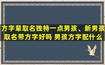 方字辈取名独特一点男孩、新男孩取名带方字好吗 男孩方字配什么字好听